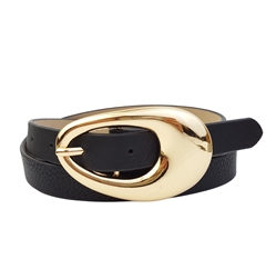 Gold Oval Buckle Belt